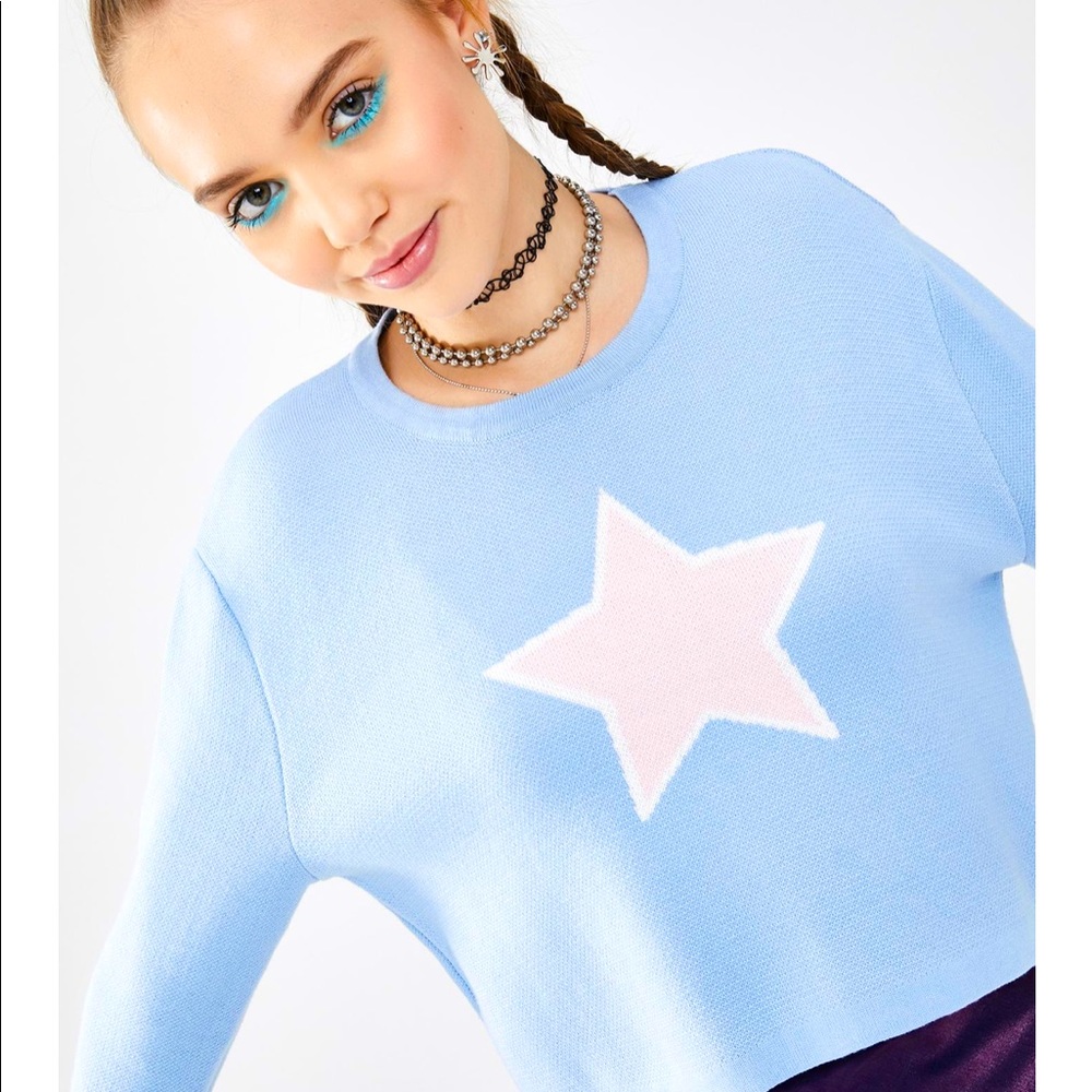 Delias cropped star sweater